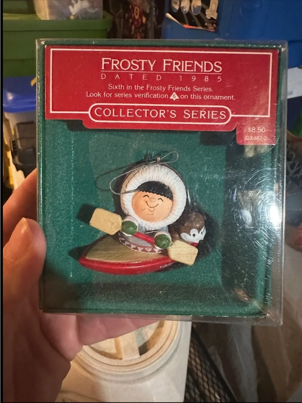 Frosty Friends Collector's Series Red Kayak Ornament - 1985 #6
